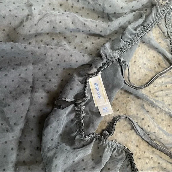 NWOT Gap Body Blue Sheer Baby Doll Sleepwear Size S/P - Picture 3 of 5